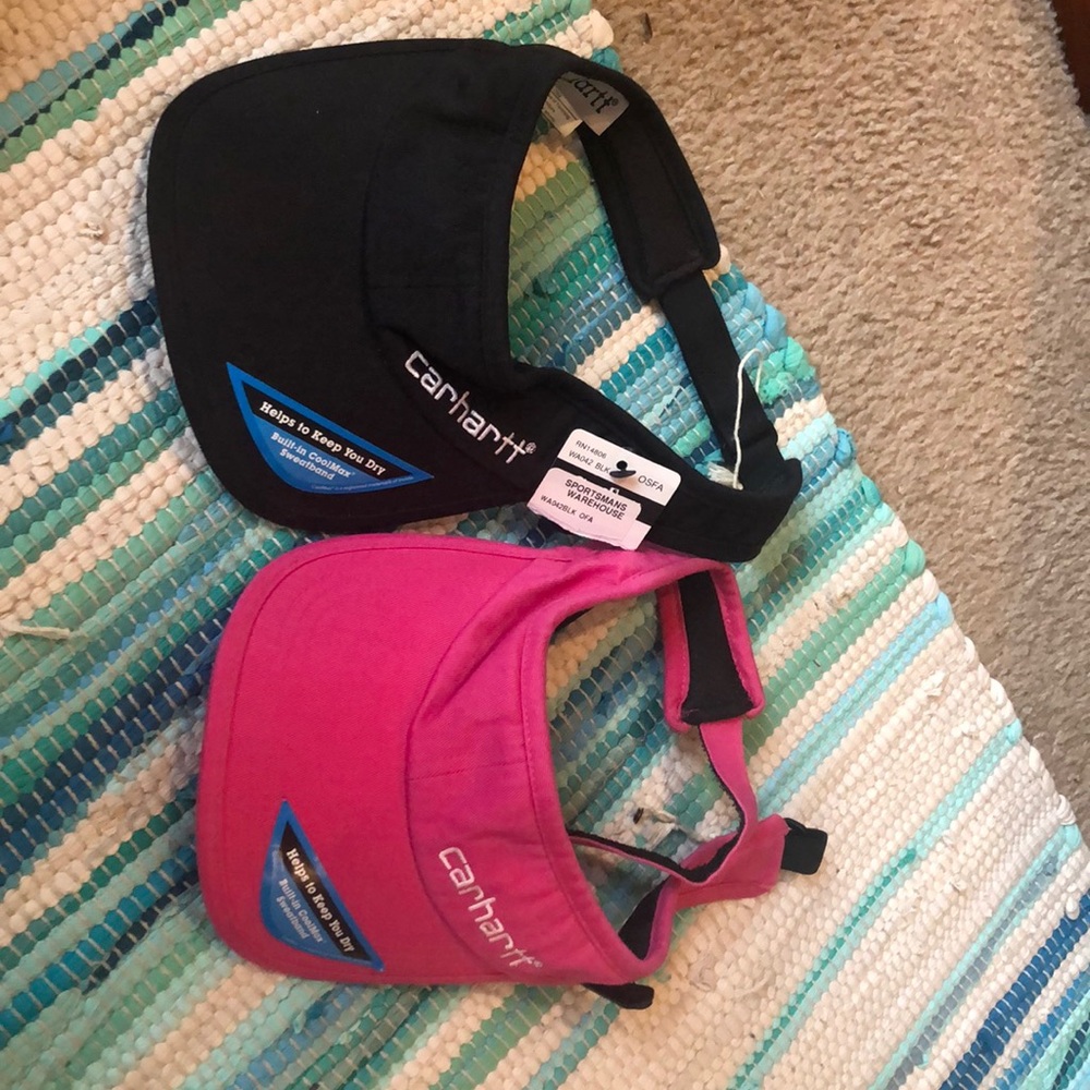Pink and black visor